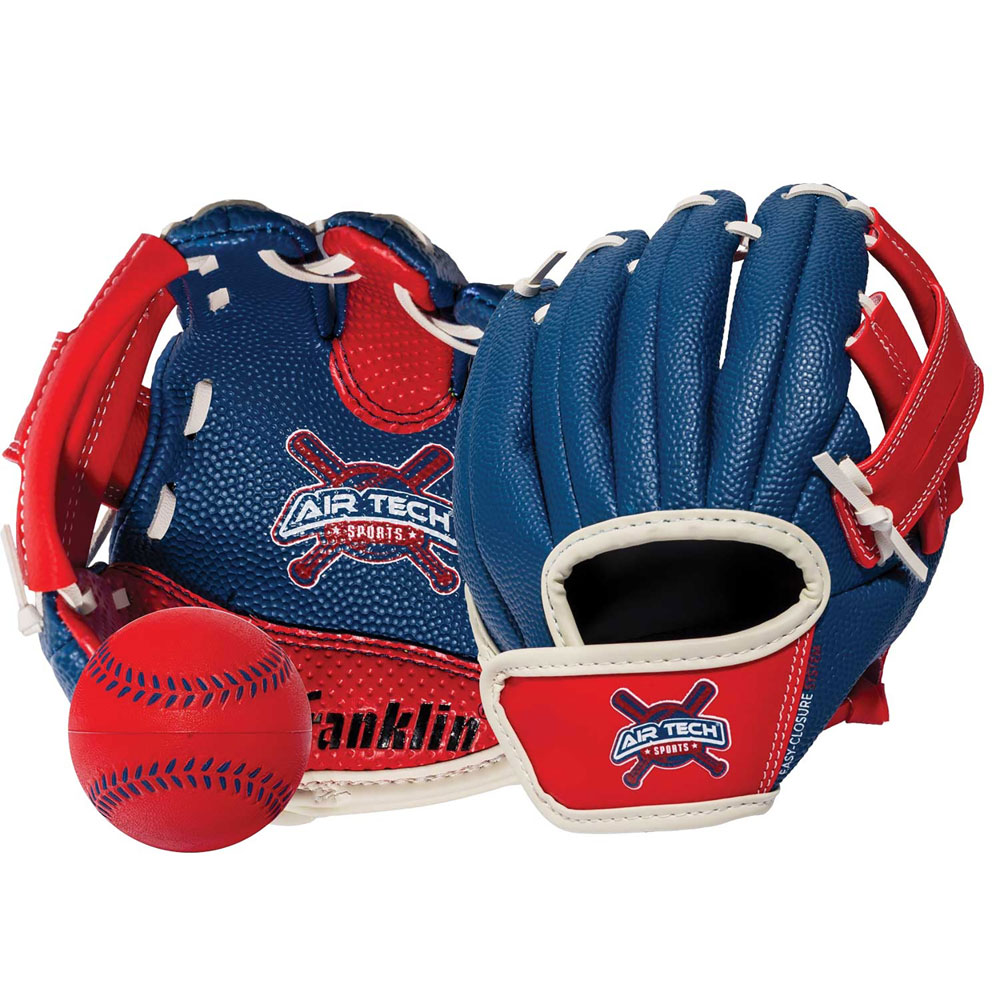 Rawlings Kids' Players Series 8.5 Youth T-Ball Baseball Glove (Blue/Red/ Black)