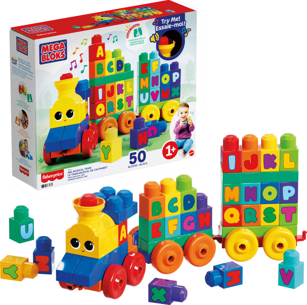 mega bloks building basics abc learning train