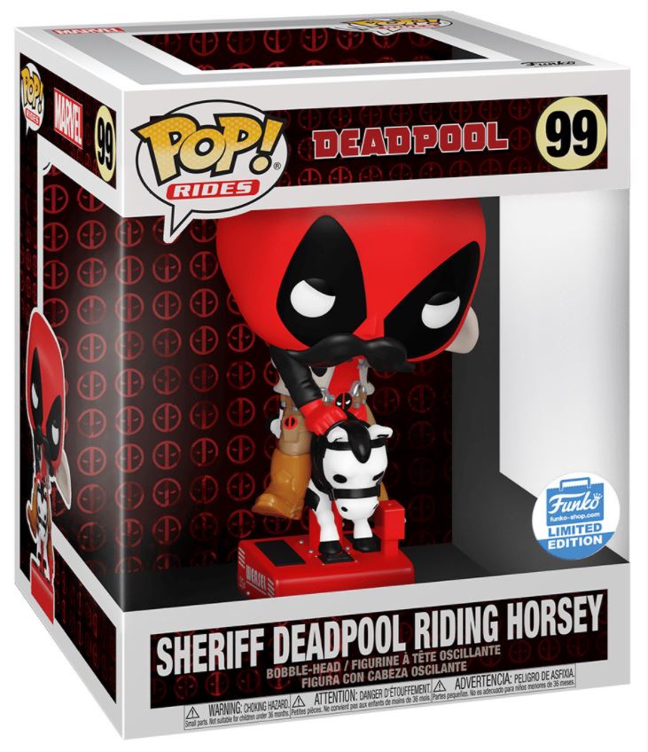 Marvel Sheriff Deadpool Riding Horsey Exclusive Funko Pop! Vinyl figur –  Tall Man Toys & Comics