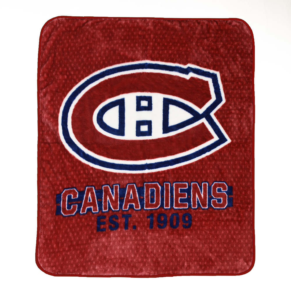 Sleep Squad Montreal Canadiens Nick Suzuki 60” x 80” Raschel Plush Blanket – An NHL Jersey Throw