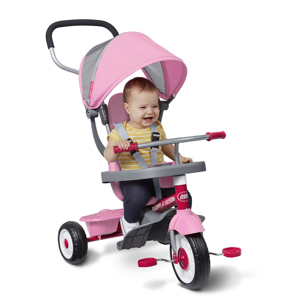 pink radio flyer tricycle 4 in 1
