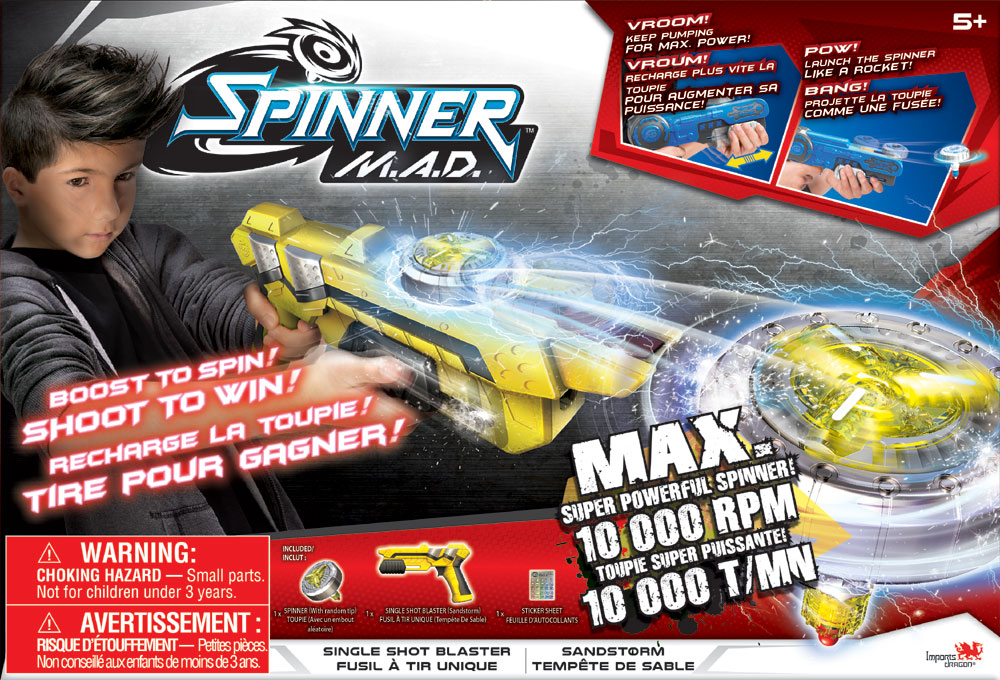 Spinner Mad - Fusil à Tir Unique - Tempête de Sable