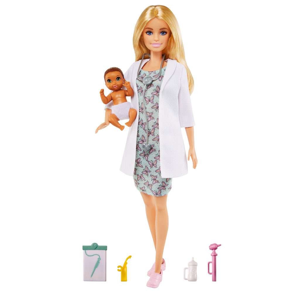 Barbie Baby Doctor Playset with Doll, Infant Doll, Doctor Toy ...