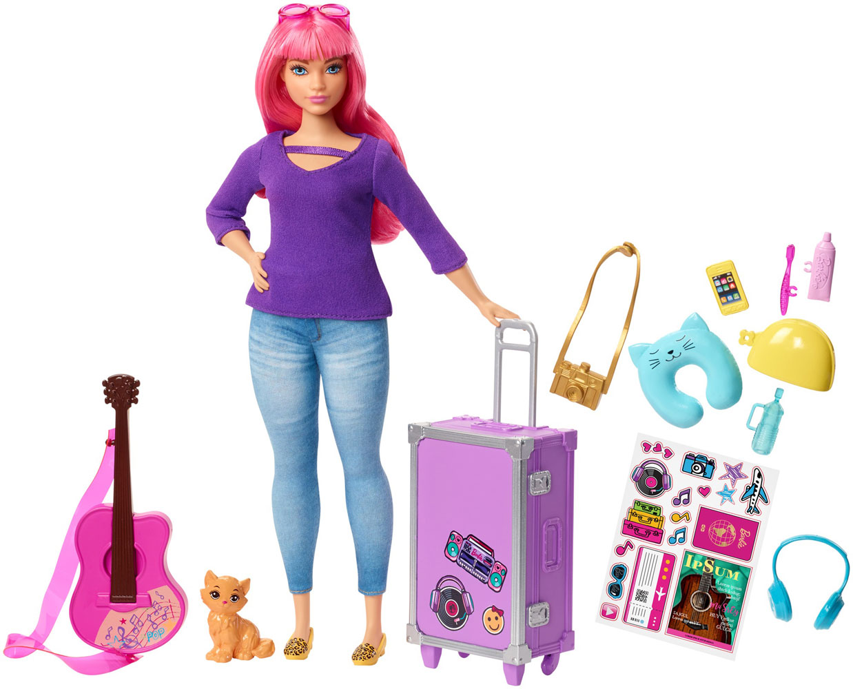 barbie dolls with pink hair