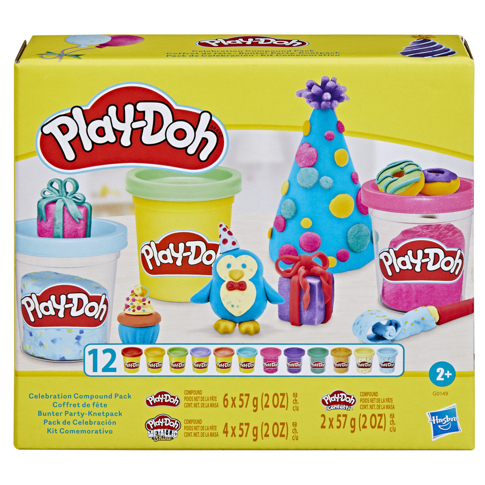 Play-Doh Coffret de pâtes Paillettes avec 15 Pots