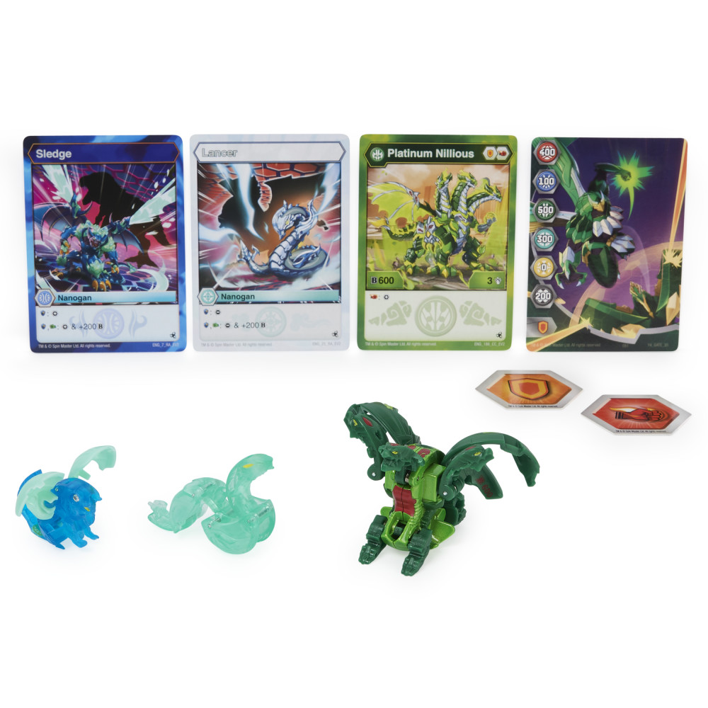 Bakugan Evolutions, Nillious with Nano Sledge and Lancer Platinum Power ...