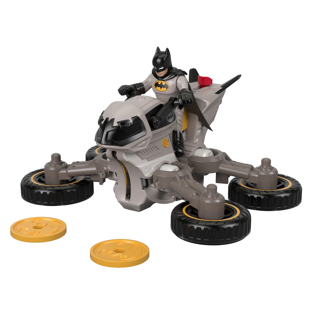 Fisher-Price Imaginext DC Super Friends Gotham City avec Batman et cette Moto  jouet Lance-Projectiles 