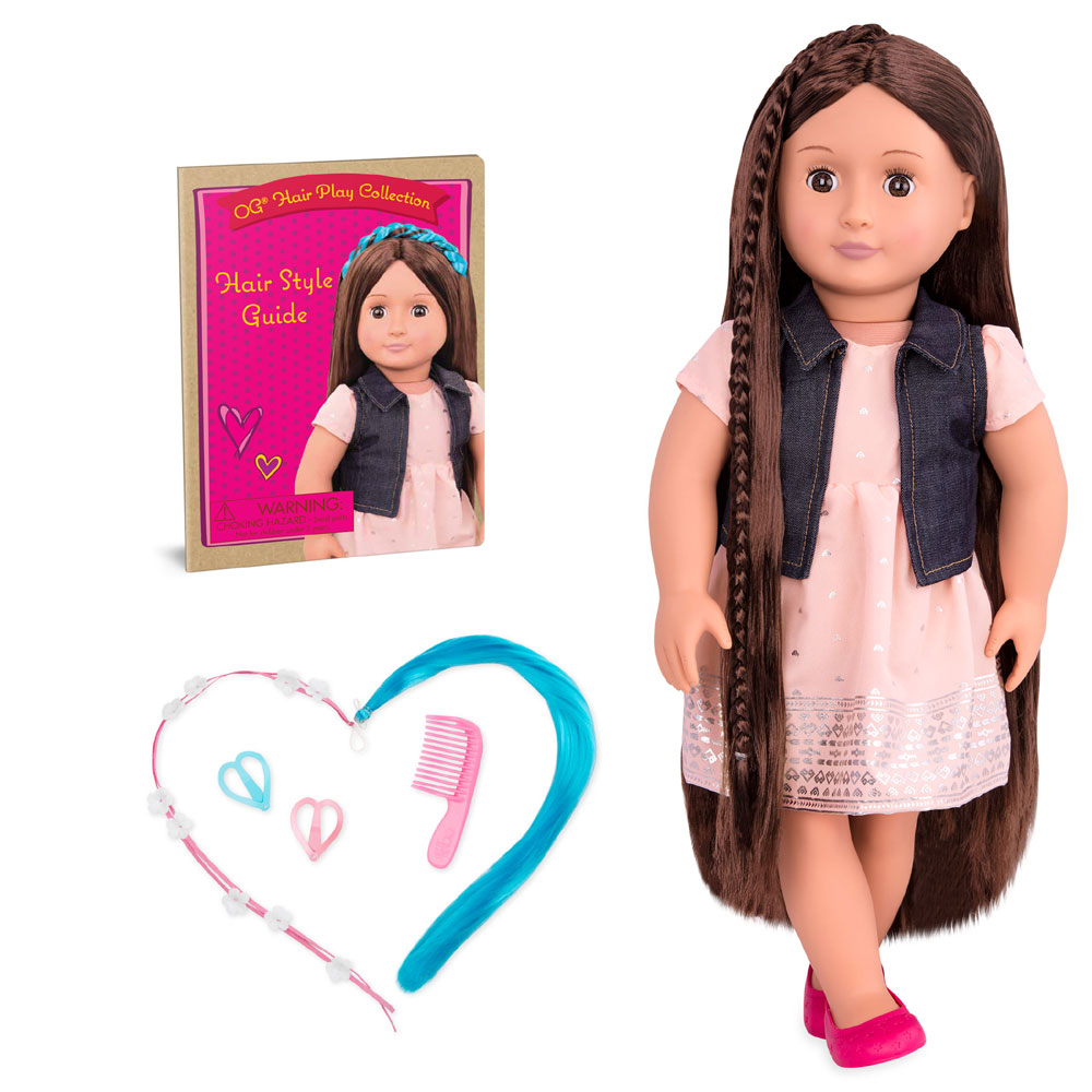 Our Generation Kaelyn with Style Book 18 Hair Play Doll