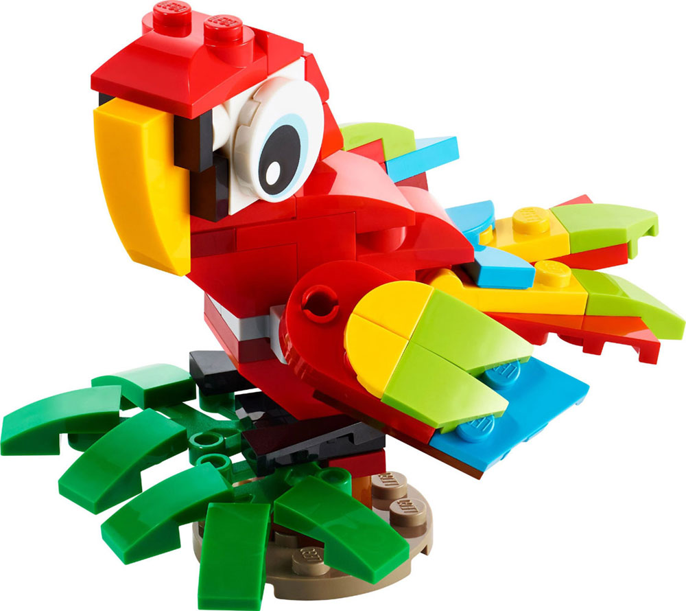 Lego Creator 3-en-1 Perroquet tropical 30581 papillon