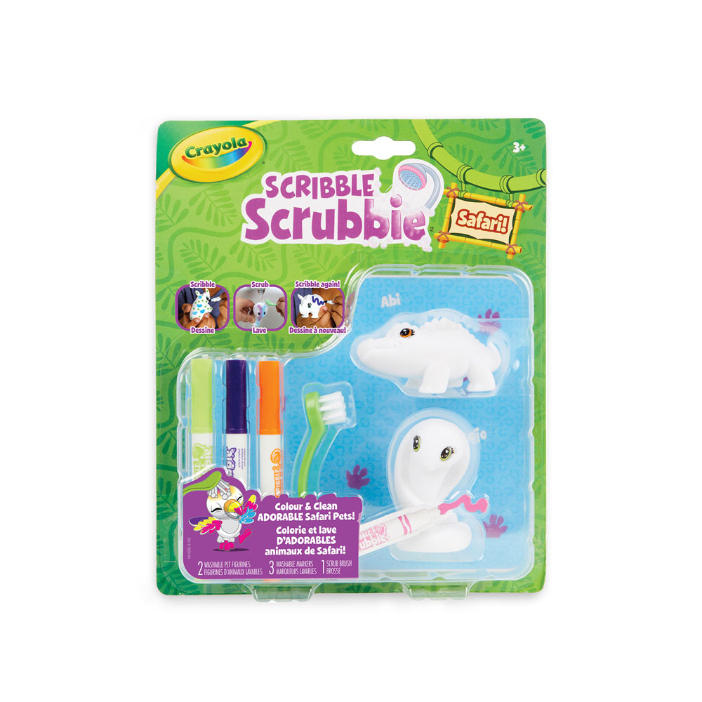 Crayola Scribble Scrubbie Safari Animals 2-Pack Crocodile & Cobra ...