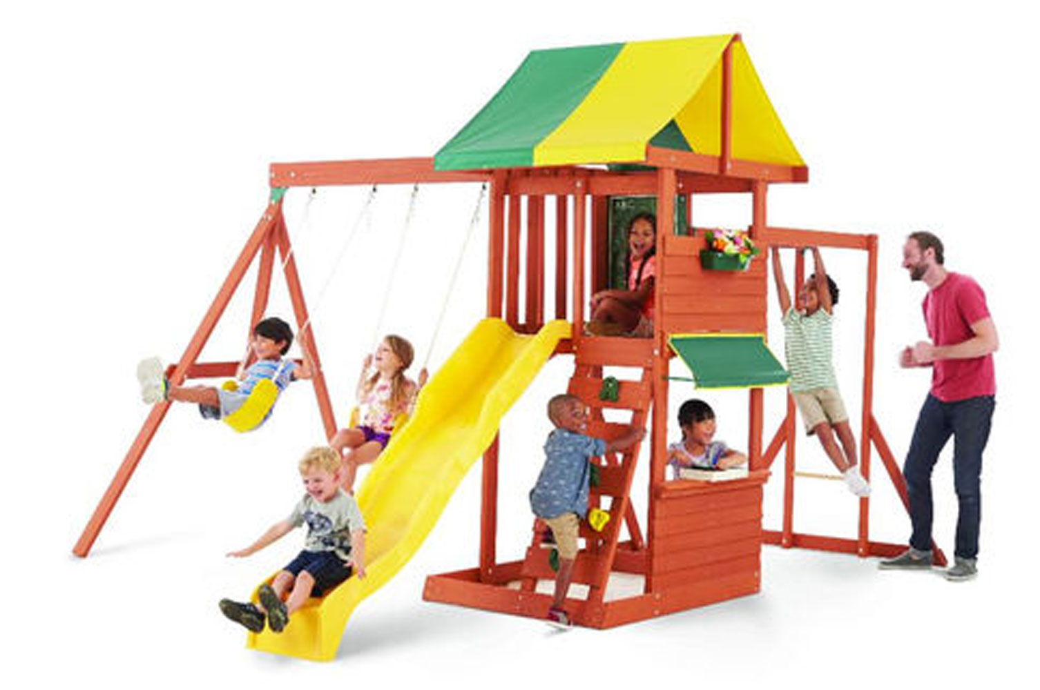 kidkraft hazelwood wooden swing set