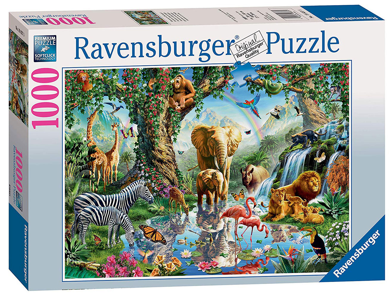 Puzzle Aventures dans la Jungle Ravensburger-19837 1000 pièces