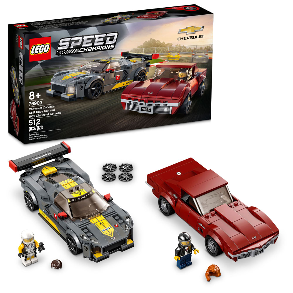 LEGO Speed Champions Chevrolet Corvette C8.R Race Car and 1969 ...