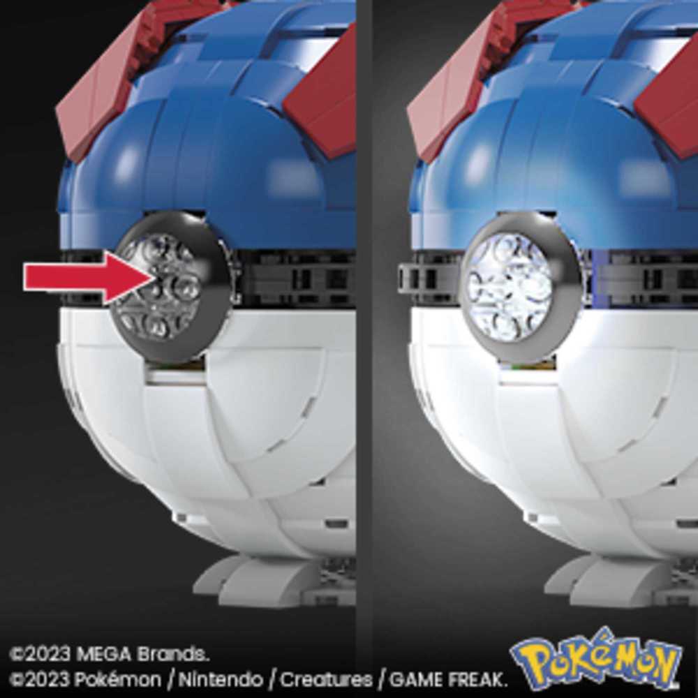 MEGA Pokémon Jumbo Great Ball Building Kit with Lights (299 Pieces