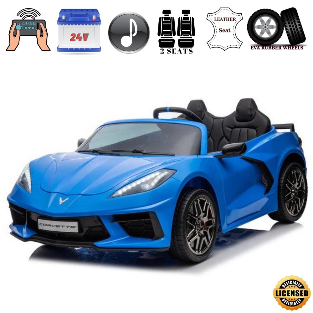 KidsVip 24V Licensed Corvette C8 W/RC- Blue | Toys R Us Canada