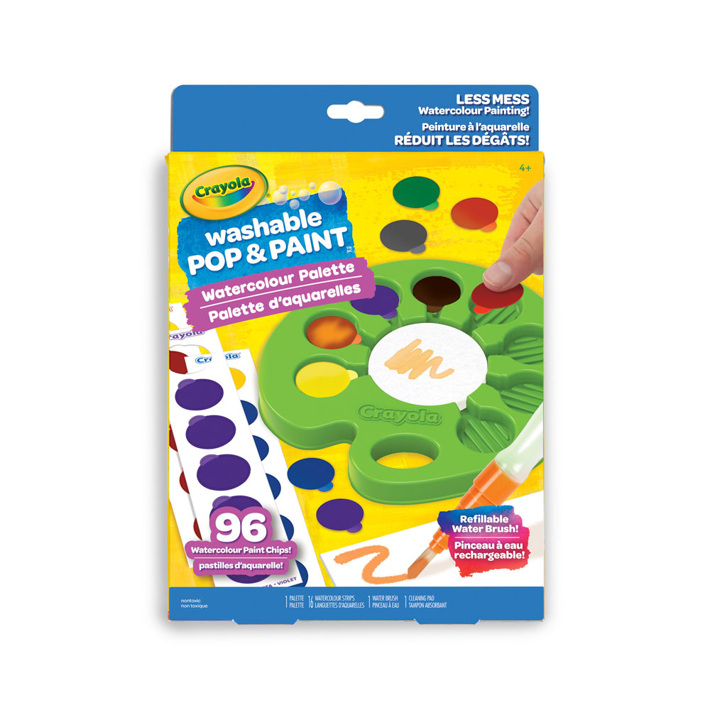 Crayola Watercolor Paint Set, Pop & Paint Palette