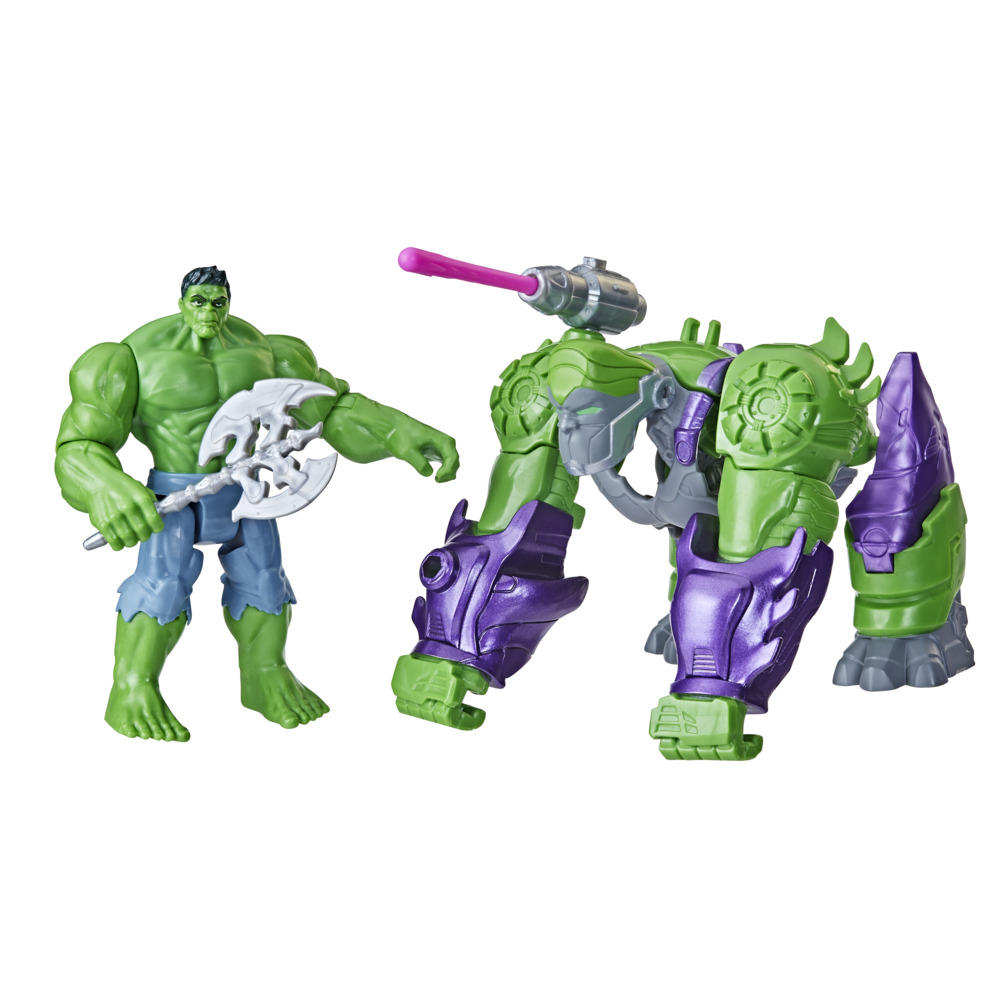 Marvel Mech Strike Mechasaurs 4.5 Inch Hulk with Gamma Smasher ...