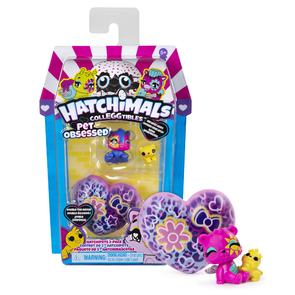 Hatchimals CollEGGtibles, Pet Obsessed HatchiPets 2-Pack with 2 ...