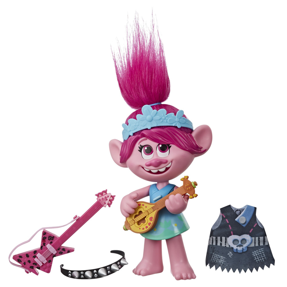 Trolls World Tour Pop-to-Rock Poppy Singing Doll (English Version ...