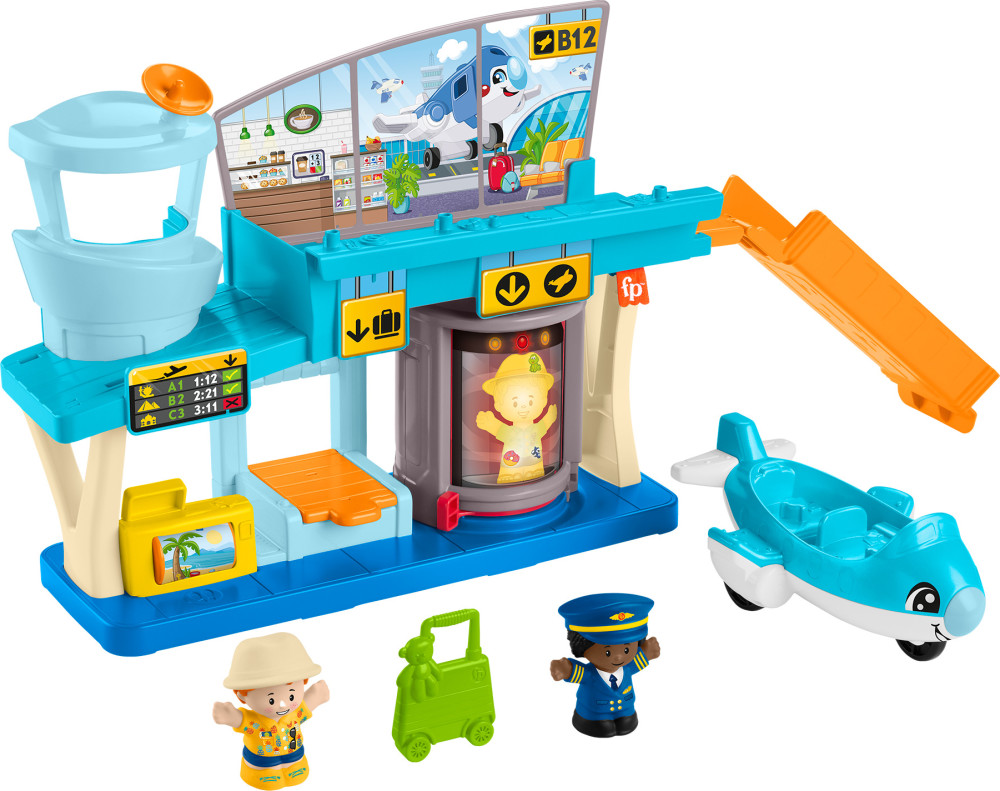 Fisher-Price Little People Everyday Adventures Airport Toddler Playset ...