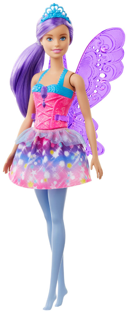 Barbie Dreamtopia Fairy Doll, 12-inch, Purple Hair, with Wings and