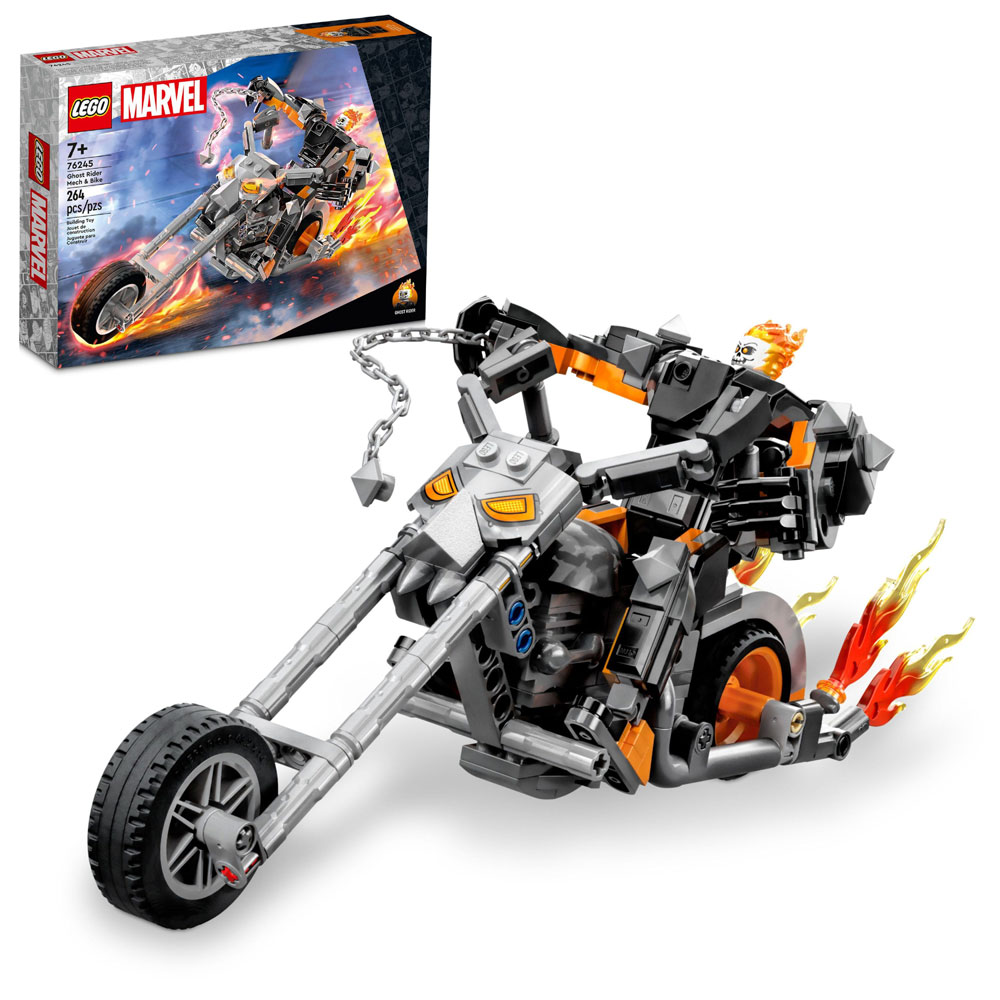 LEGO Marvel Ghost Rider Mech and Bike 76245 Building Toy Set (264