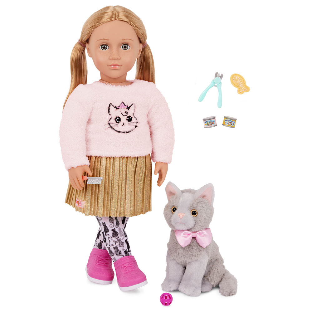 Our Generation Doll with Pet Kitten Melena and Mittens — Kidstuff