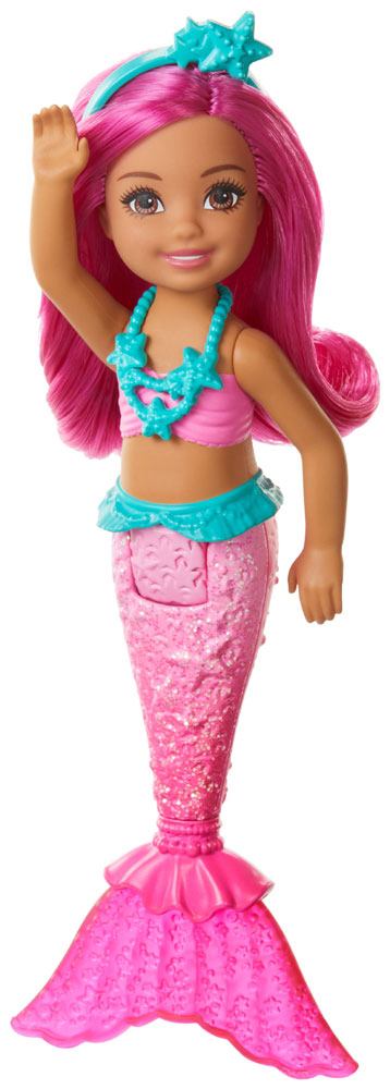 Barbie Dreamtopia Chelsea Mermaid Doll, 6.5-inch with Pink Hair and ...