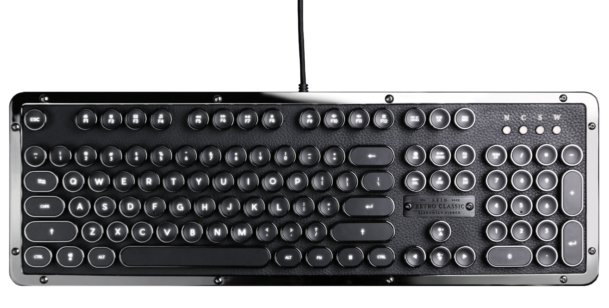 Usb Retro Classic Mechanical Keyboard (onyx) 