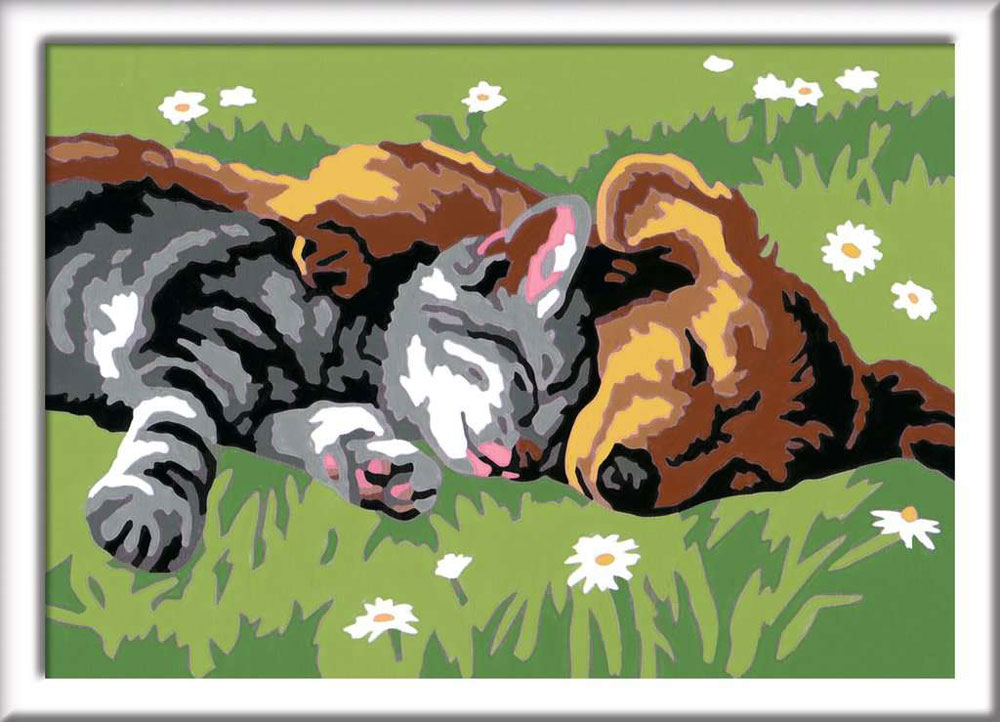 Sleeping Cat and Dog CreArt